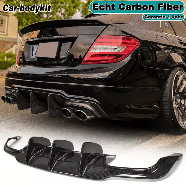 Diffusor Für Mercedes Benz W204 C63 AMG Carbon Heckdiffusor Heckansatz Spoiler