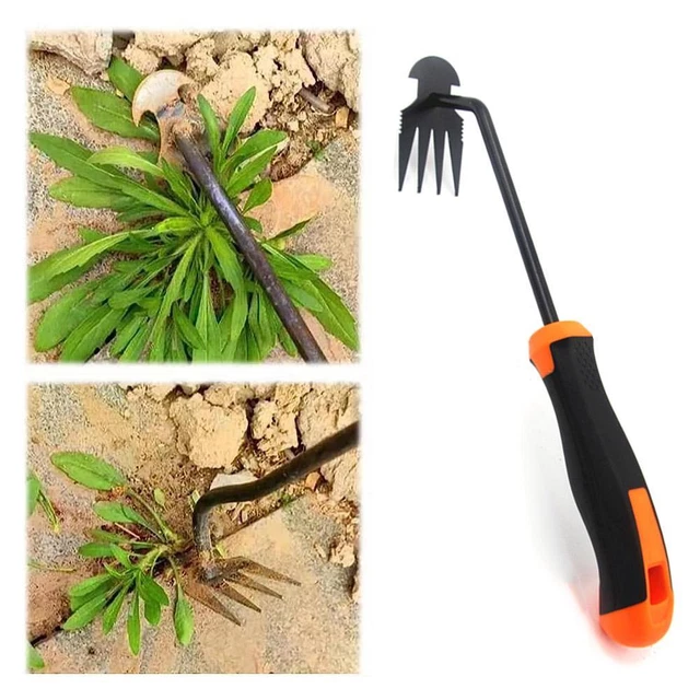 Hand-Jätwerkzeug Mit 4 Zähnen – Unkrautentferner Aus Manganstahl, 36–55 Cm, Für Garten & Beet