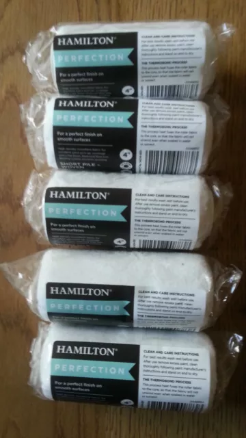 Hamilton Perfection 4" Short Pile Mini Paint Roller Sleeves x 5