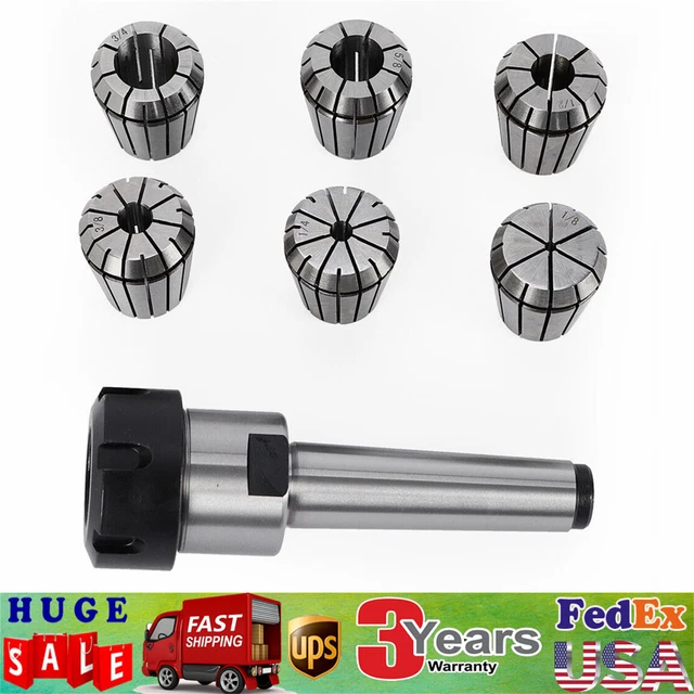 MT3 ER32 Morse Taper Collet Chuck Tool Holder & 1/2 1/4 3/4 1/8 3/8 5/8 Collects