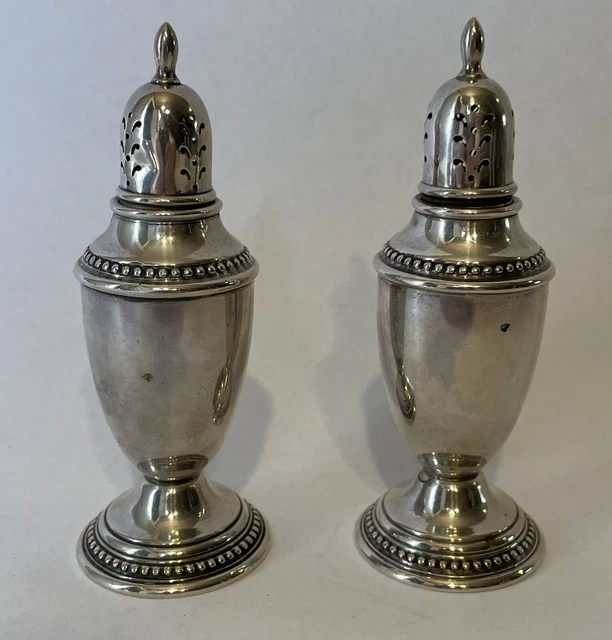 Beautiful Antique Farmington sterling silver salt and pepper shakers 20