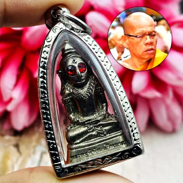 Ngung Khmer Mother Healing Wealth Money Rich Silver Lp Jaroen Thai Amulet #17217