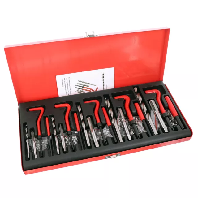 131Piece Helicoil Type Thread Repair Kit M6 M8 M10 Taps and Drill Bits Set Kit