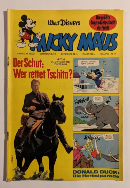 Micky Maus Heft 1964 Nr. 44 mit Gutschein/Schnipp und Sammelbild