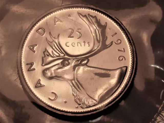 1976 CANADA Sealed in Plastic 25 Cent Quarter UNC PL