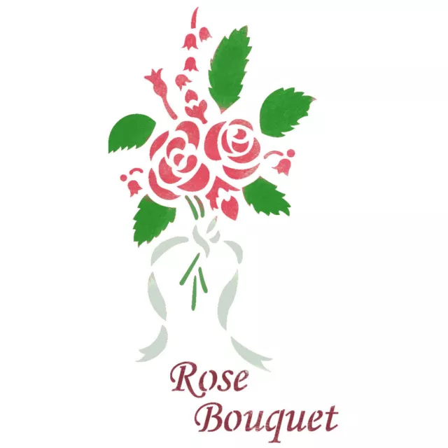 Bouquet of roses Stencils for Wall Painting art DIY decor Reusable Template