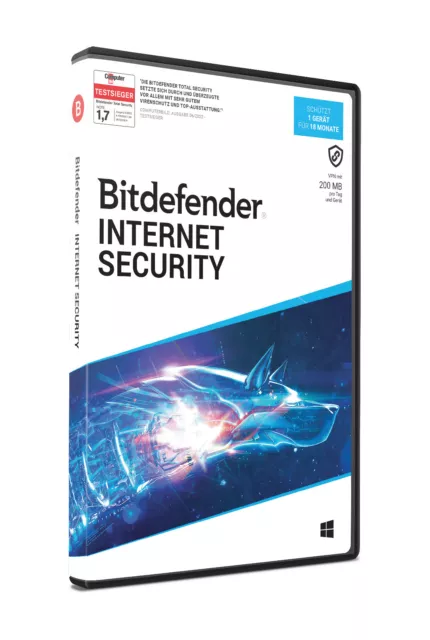 Bitdefender Internet Security 1 Gerät / 18 Monate (Code per E-Mail)