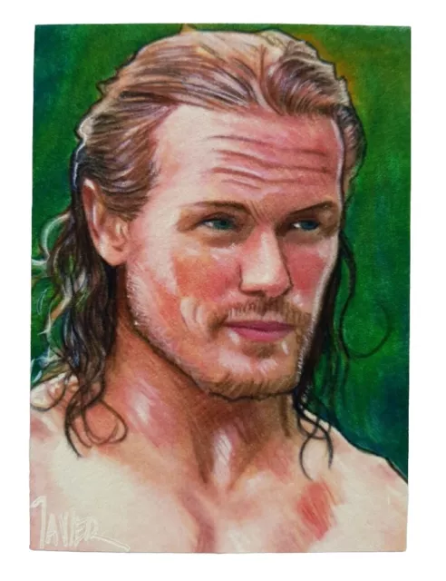 OUTLANDER Jamie Fraser SAM HEUGHAN SKIZZE Karte Druck offene Ausgabe Sketch Card