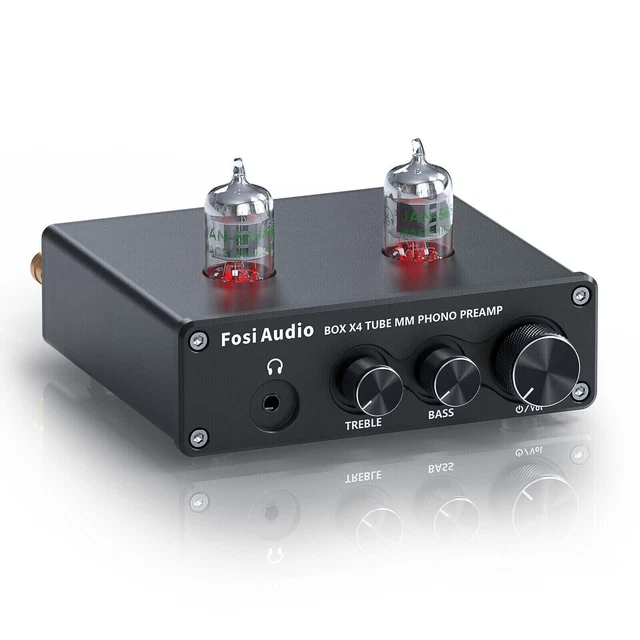 FOSI AUDIO BOX X4 Phono Preamp Headphone Amplifier HiFi for Turntable
