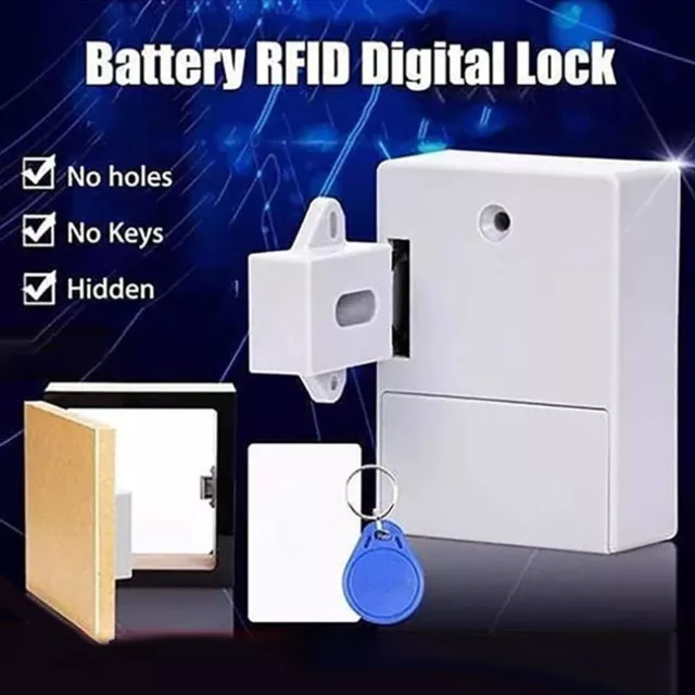 Electronic Cabinet Lock RFID Sensor Smart Drawer Security Keyless File Cabinet