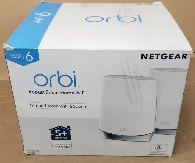 NETGEAR Orbi RBR750 Tri-Band Mesh Wi-Fi 6 System (Set of 2)