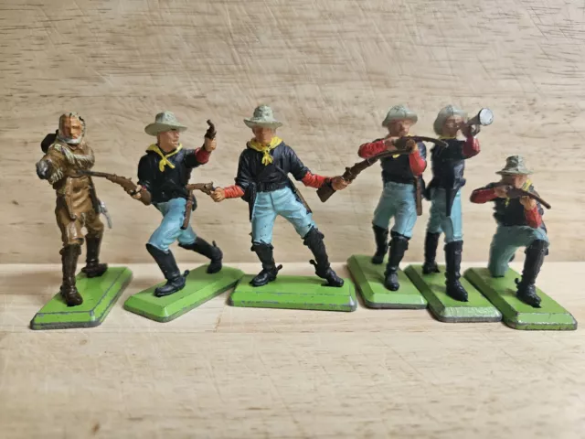 Britains toy soldiers. Custers 7th Cavalry x6. Vintage. American