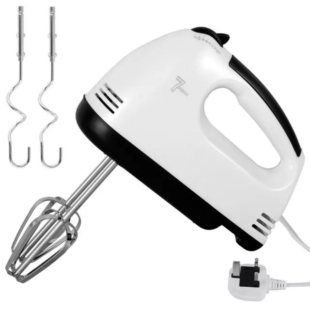 Electric Handheld Whisk 7-Speed Hand Mixer Egg Beater Cream Cake Blender UK Plug 3