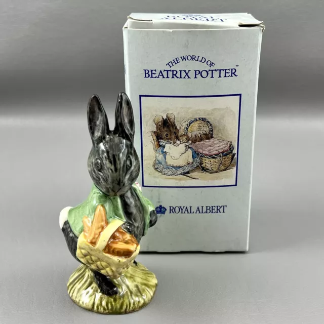 Beatrix Potter Little Black Rabbit BP6a Figurine Royal Albert 1989 F Warne Box