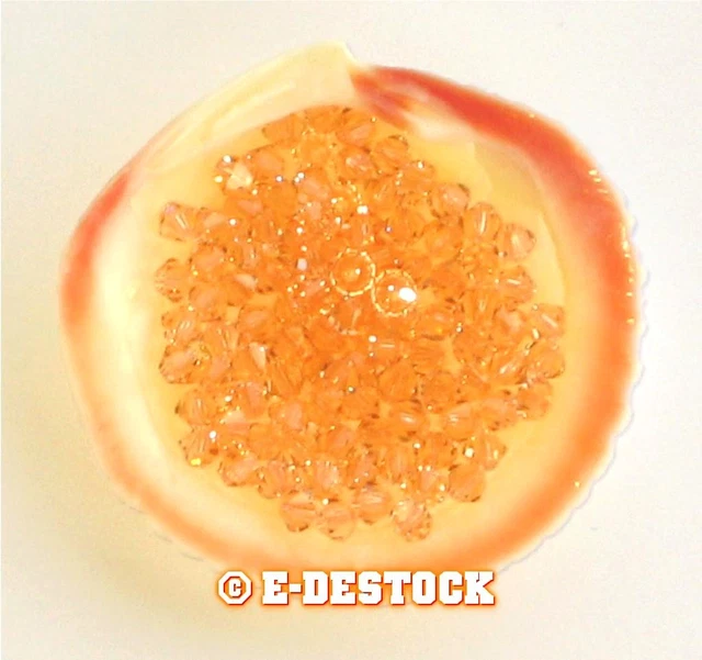 25 Perles Toupies 4mm Cristal Swarovski - LIGHT PEACH
