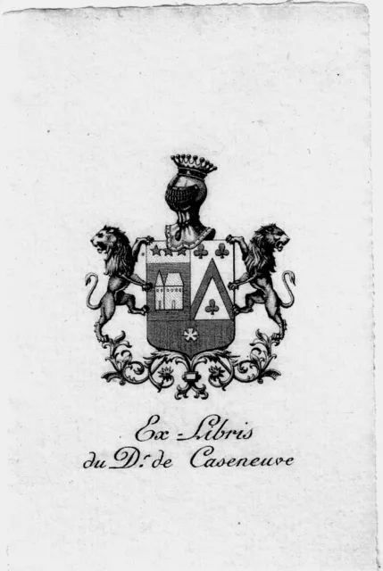 Ex Libris-Docteur De Cazeneuve-Héraldique