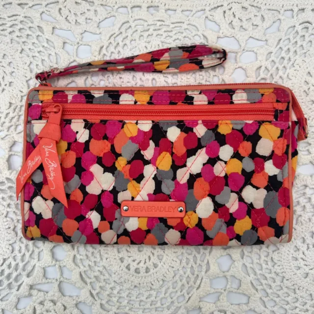 Vera Bradley Wristlet Wallet Organizer Pixie Confetti Clutch Retired