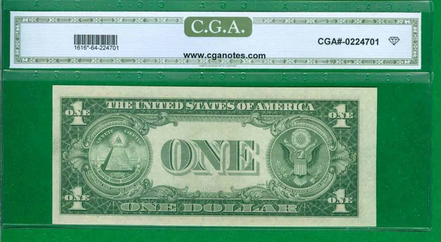 $1 1935-G 1 */G Block Blue Seal Silver Choice Uncirculated No Motto Star  64 2