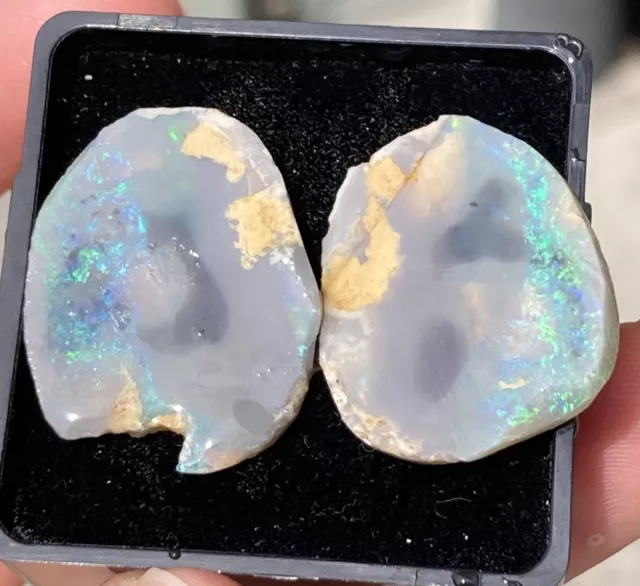 Black Crystal Opal 22ct Parcel Opals Australian  Lightning Ridge Precious Stones 2