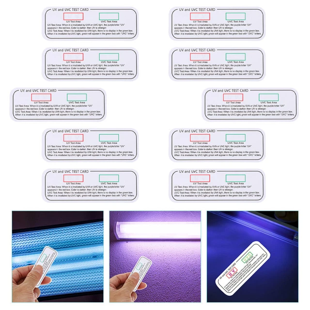 30 tarjetas de prueba diarias -UVC para interiores tarjetas de prueba