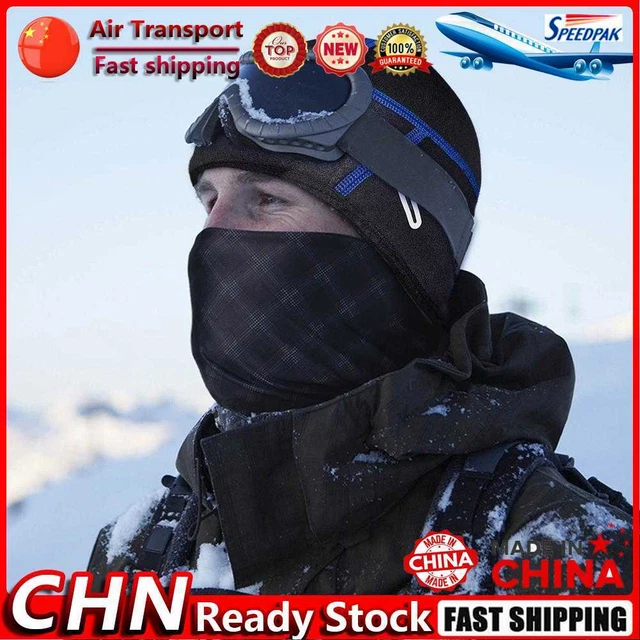 Winter Windproof Cycling Cap Warm Fleece Bicycle Riding Beanie Hat (Blue) Fr