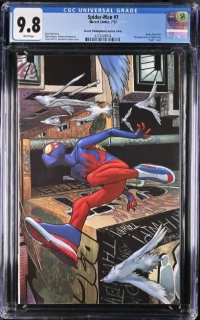 Spider-Man 7 Ramos Spider-Boy Virgin Cover 2023 1:25 Variant 2Nd Print Cgc 9.8