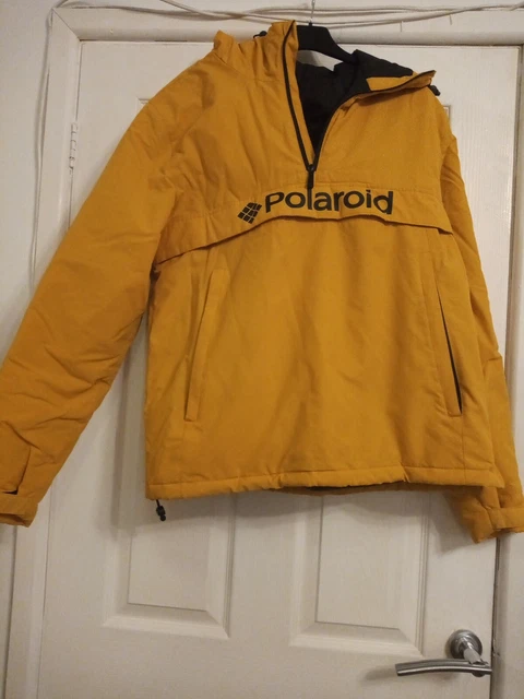 MENS PULL Bear Mustard Jackets Size Medium Polaroid Good