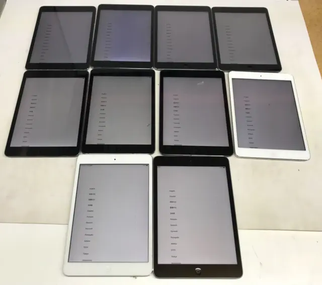 LOT-10 Mix Apple iPad mini 2 A1489 2x 32GB 8x 16GB Space Gray 7.9" Tablet *READ