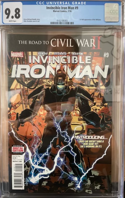 Invincible Iron Man #9 CGC 9.8 - 1st Riri Williams as Iron Man (Ironheart)