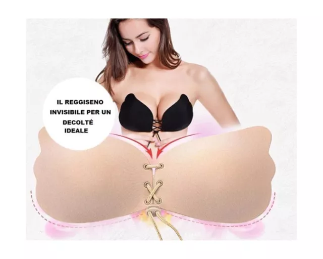 REGGISENO PUSH UP Bra Invisibile Adesivo in Silicone Modellante