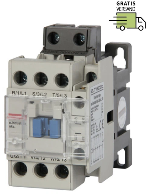 Produktbild von Leistungsschütz 5,5-15KW Mit Spule 24V / 42V – 3PDT-NC, 25A, BWS 1, 380/415V