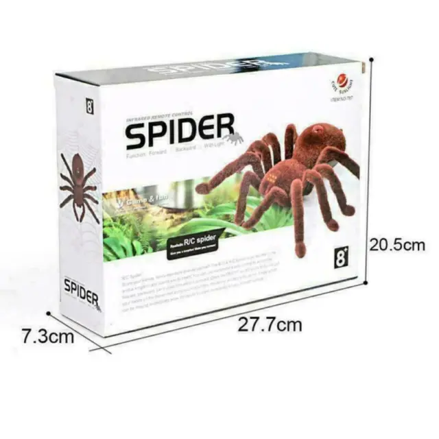 Remote Control Creepy Soft Scary Plush Spider Infrared RC Tarantula Kid Toys New 2