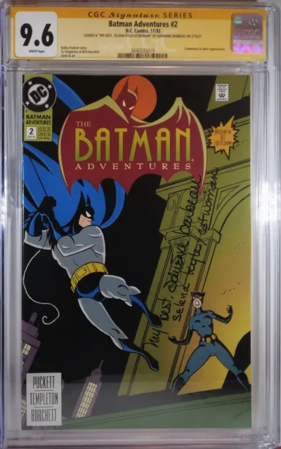😻 Cgc 9.6 Catwoman Adrienne Barbeau Signed Batman Adventures #2 Dc Comics Btas