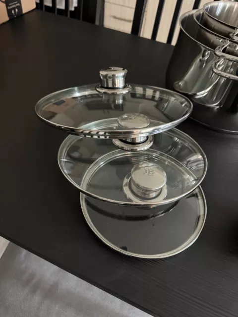 Diadem Plus WMF 6-Piece Pot Set (Small, medium and large pot plus lids)