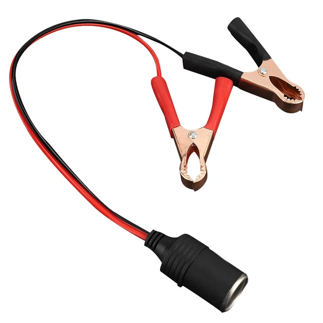 Per accendisigari donna adattatore presa per batteria morsetto clip coccodrillo