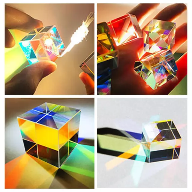 Magic Optical Glass Cube Dichroic Square Cube Prism RGB Combiner Splitter GOOD