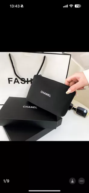 ECHTE Chanel Make-up Reisewaschtasche VIP GESCHENK Beauty Counter20x13x3,5 cm