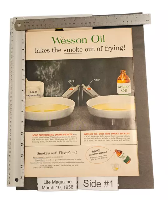 March 1958 Paper Print Ad Wesson Oil/Kenmore Life Magazine Print Ad see pic