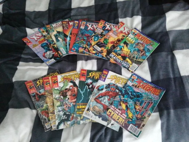 marvel comic books bundle x6 uk reprints 3 issues each comic 18/20 in each pack