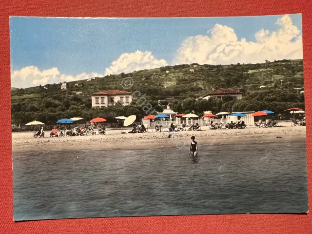 Cartolina - Silvi Marina ( Teramo ) - Spiaggia - 1955 ca.