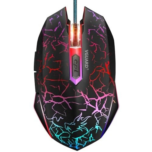 VGUARD Souris Souris Gamer Filaire Gaming pour Ordinateur Haute Précision 4 D...