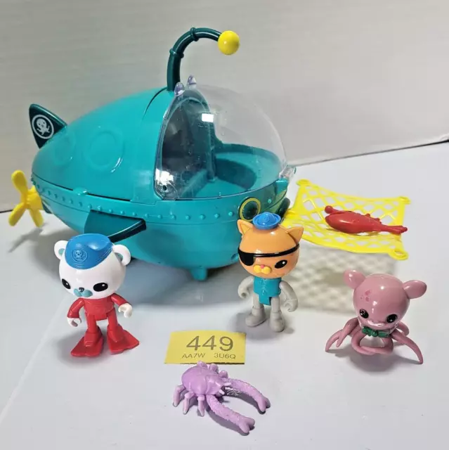 Fisher Price Octonauts Gup A Vehicle + Barnacles, Kwazii, Prof Inking Figures