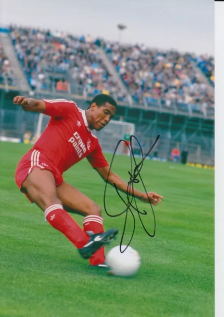 John Barnes Hand Signed 12X8 Photo Liverpool Football Autograph 1