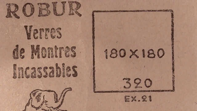 Verre De Montre Bomber Carré 14 Mm – Marque Robur, Acrylique, Référence N.312, Neuf Sans étiquette