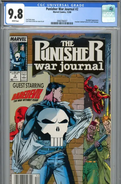 Punisher War Journal #2 CGC GRADED 9.8 -NEWSSTAND COPY - D.D. c/s - HIGH GRADED