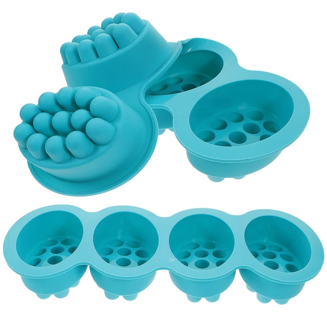 2 pz stampi sapone da massaggio silicone stampo barra sapone 4 cavità fai da te