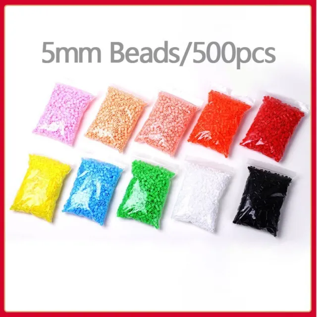 perler Iron Beads Hama Beads Kids Education Diy Toys 500 PCS/48 Kinds colors 5mm