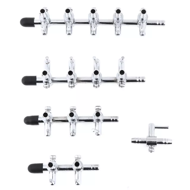 Aquarium Tank Air Lever Pump Oxygen Air Flow Splitter Tube Pipe Control Valve.HO