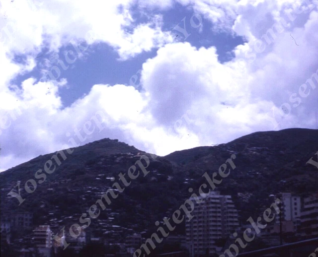 Sl68 Original slide 1967 Hong Kong skyline view high rise downtown 525a