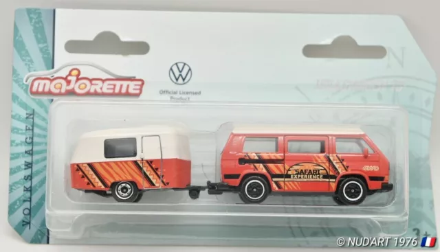 MAJORETTE VOLKSWAGEN T3 SAFARI EXPÉRIENCE + CARAVANE ERIBA PUCK - 2022 - n°3/3 -